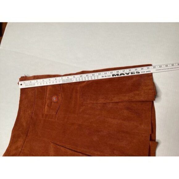 Chelsea & Theodore Corduroy A Line Skirt Women's Size 10 Brown/tan W/Pockets - Picture 3 of 5